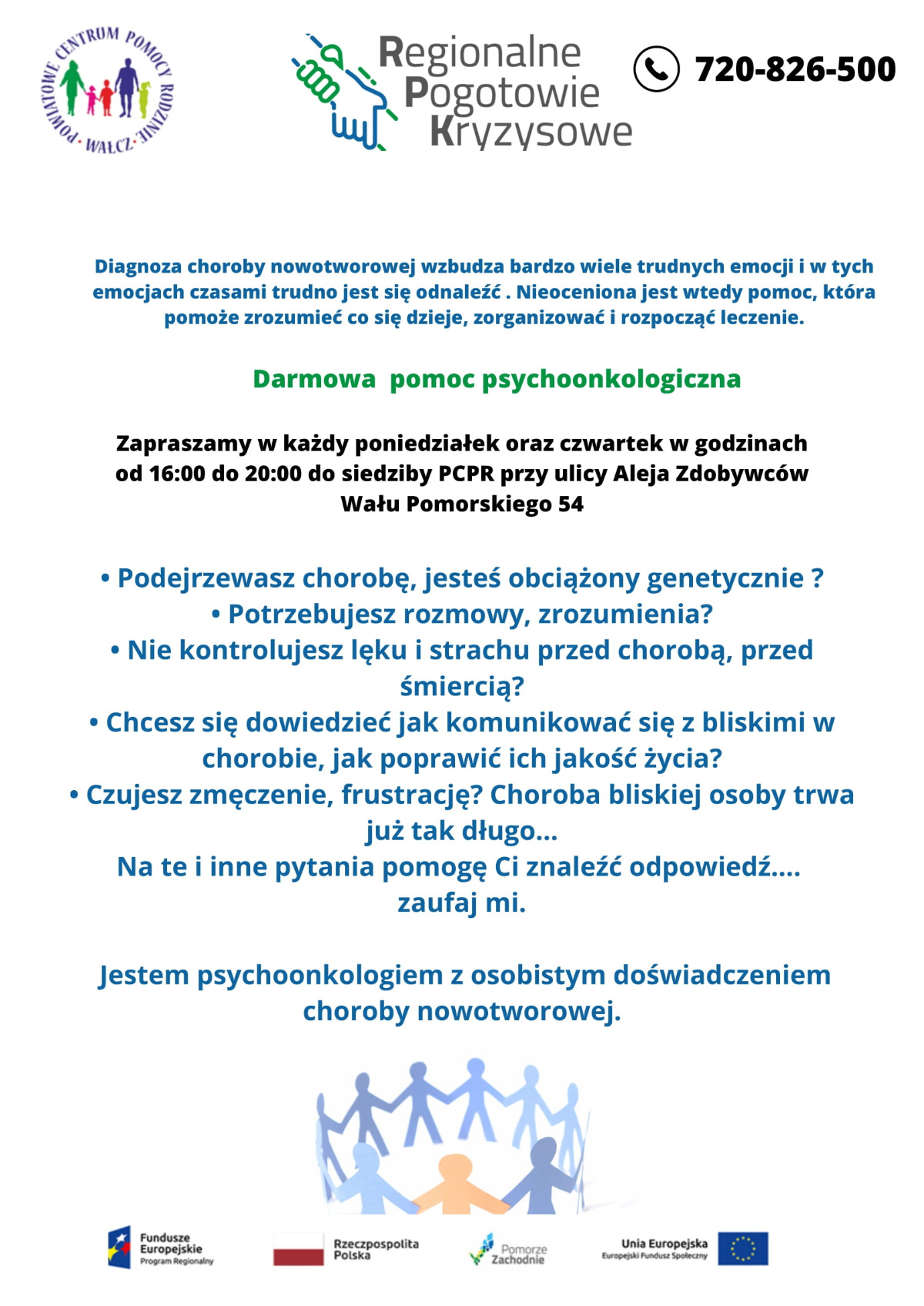 Pomoc psychoonkologiczna 720-826-500