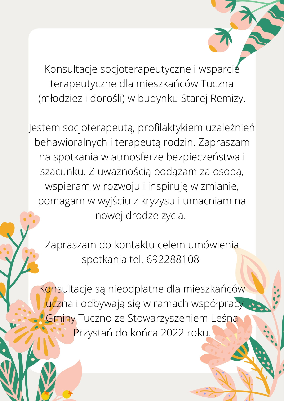 Konsultacje socjoterapeutyczne 