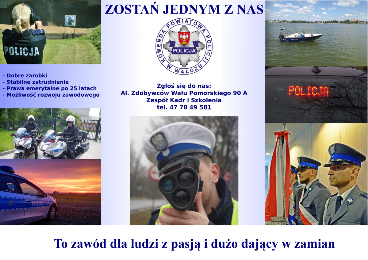 Ulotka informacyjna KPP w Wałczu