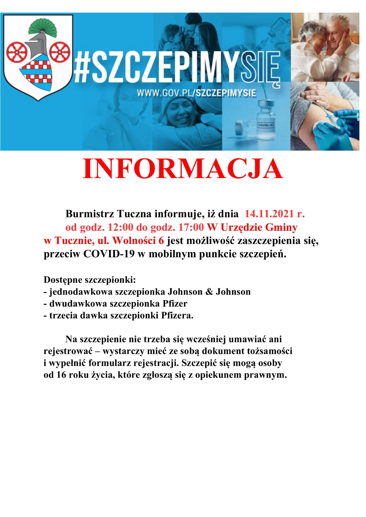 Szczepienie UM Tuczno - 14.11.2021