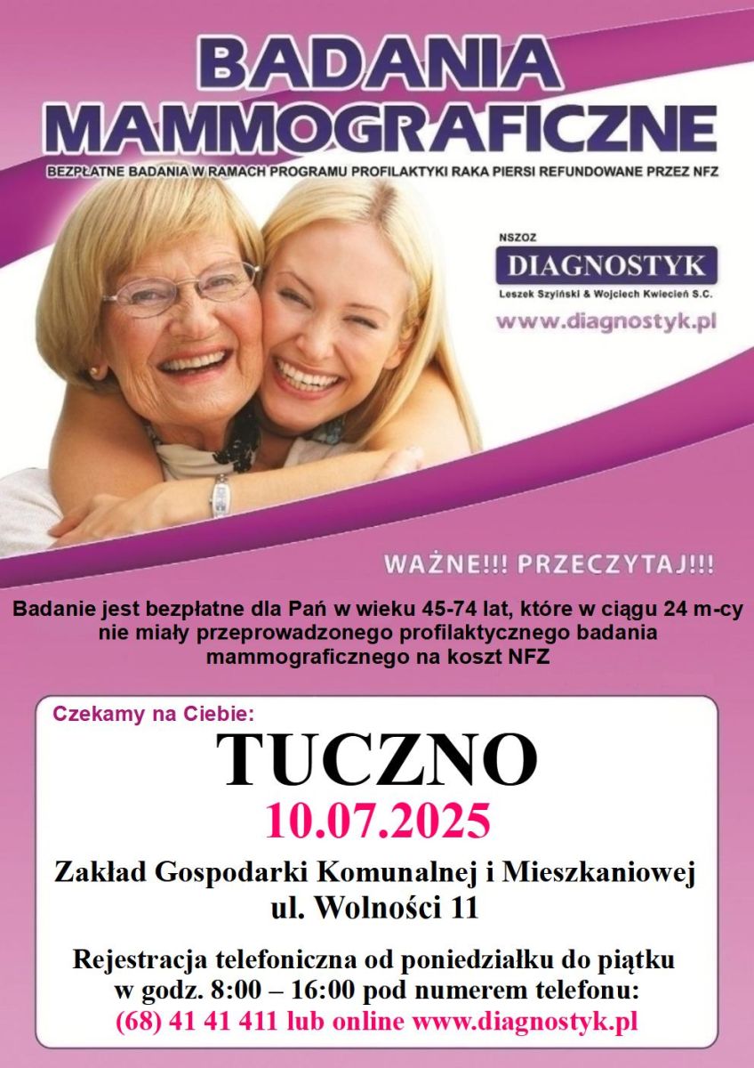 Zdjęcie: Bezpłatne badania mammograficzne