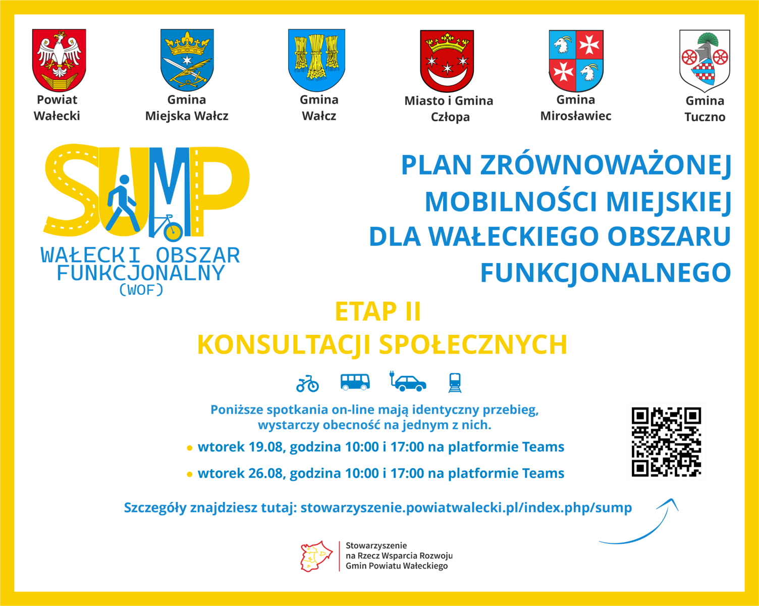 Zdjęcie: Konsultacje społeczne – Plan Zrównoważonej Mobilności dla Wałeckiego Obszaru Funkcjonalnego (SUMP WOF)